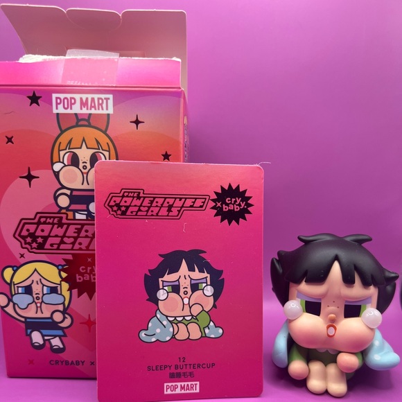 CRYBABY × Powerpuff Girls – Sleep Buttercup Vinyl Figure (Pop Mart Blind Box)  💙 - Picture 5 of 11